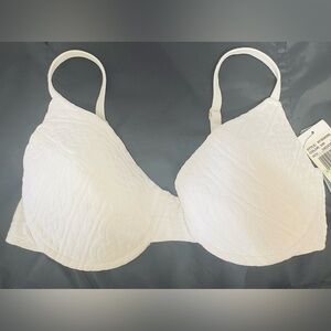 NWT Perry Ellis White Push‎ Up Bra 34D/DD